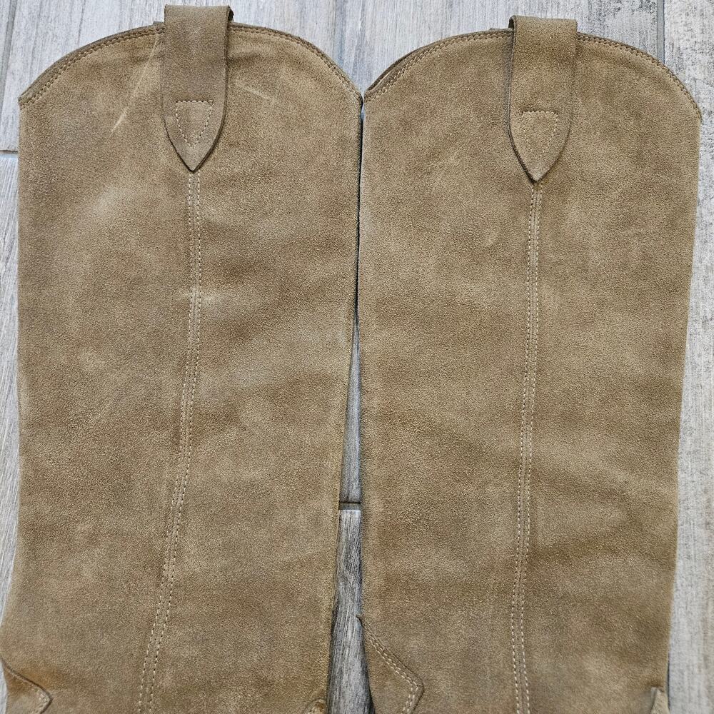 Isabel Marant Denvee Suede Knee High Boots Women EU 38 US 8 Taupe Western‎ - Picture 9 of 16
